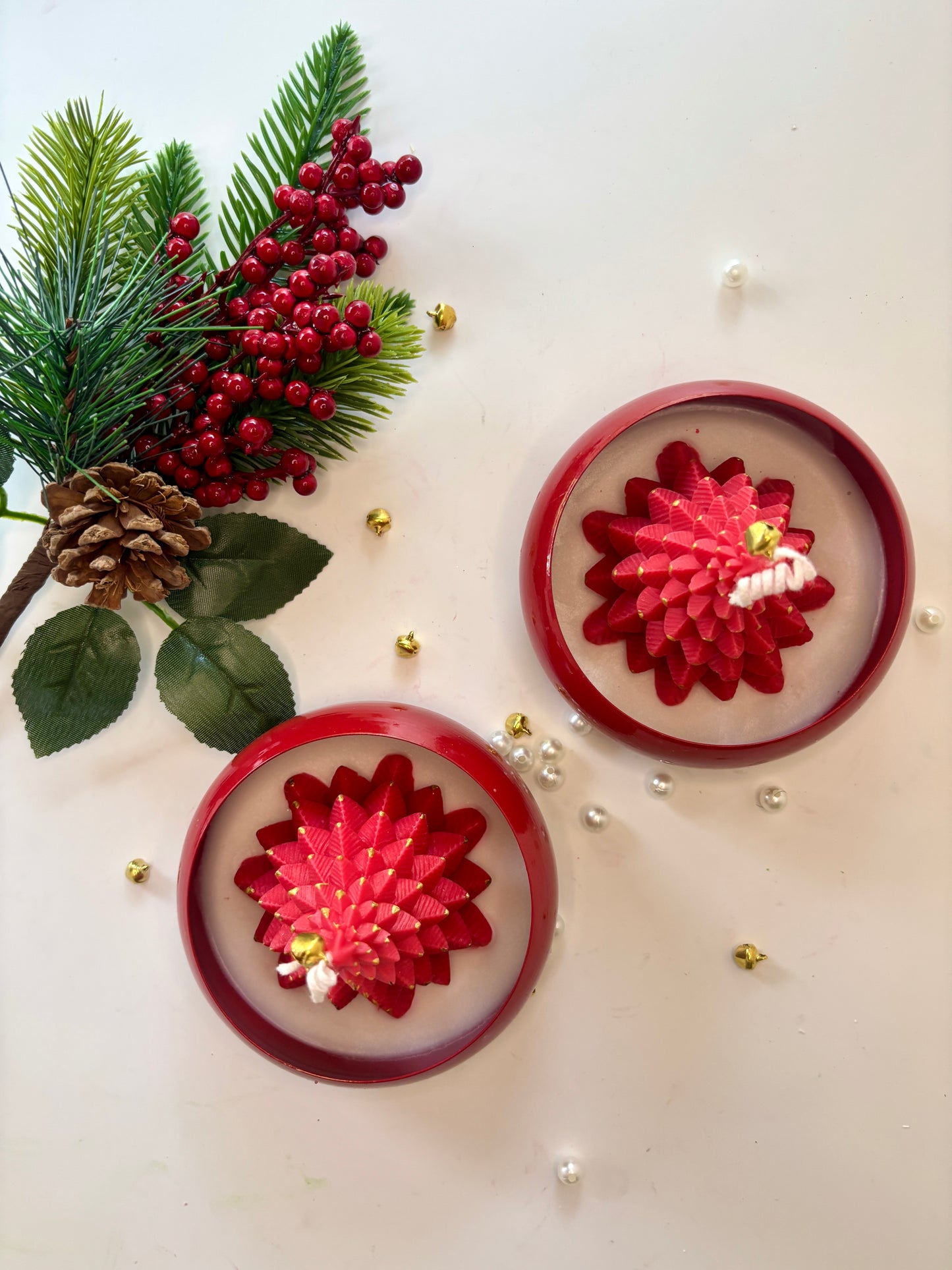Crimson Christmas Tree Bowl