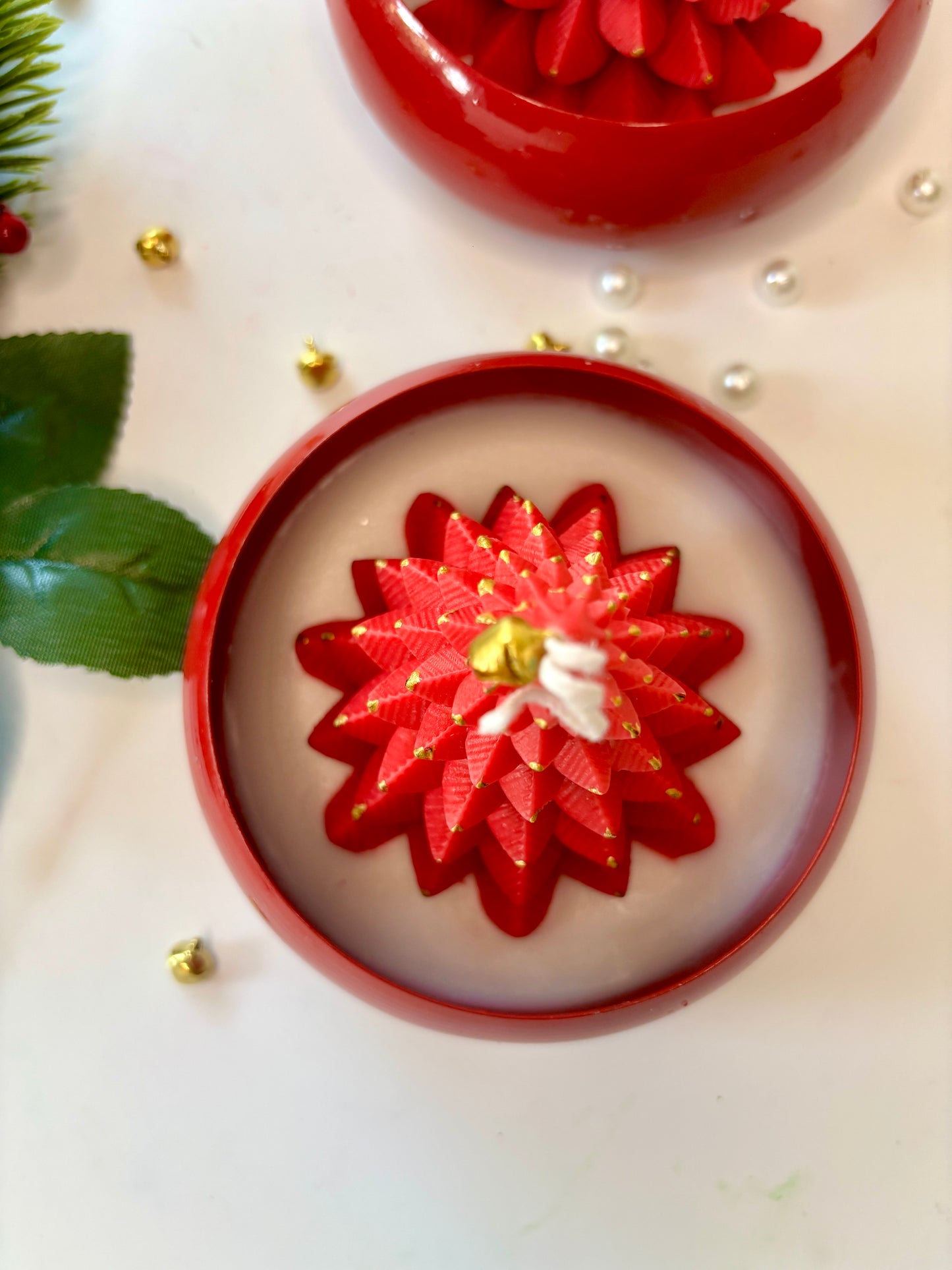 Crimson Christmas Tree Bowl